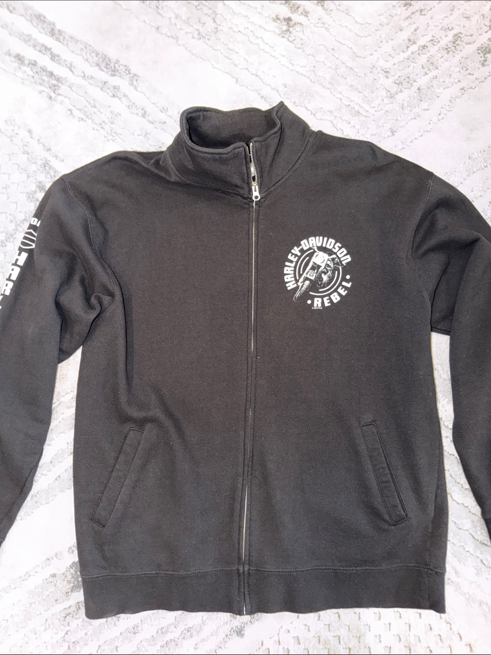 Harley-Davidson Black Zip-Up Jacket